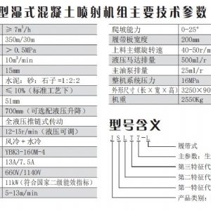 JSLT7-L 型濕式混凝土噴射機（履帶一體機）